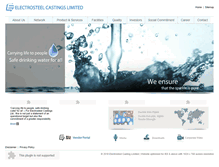 Tablet Screenshot of electrosteelcastings.com
